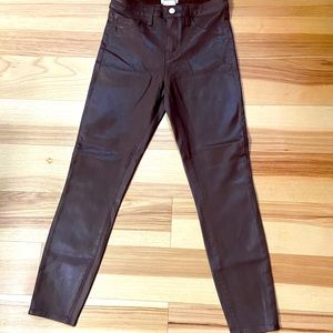 L’Agence women’s Skinny dark mocha coated high rise skinny jeans size 24